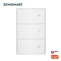 Zemismart 지그비 투야 스마트 커튼 스위치 전기 롤러 쉐이드 미국 셔터 스위치 퍼센트 제어 알렉사 구글 홈