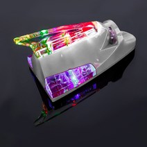 [한스몰] 자동차 풍력 샤크테일 LED 램프 루프등 지붕장식 안전 경고등 튜닝 악세사리 오토바이 헬멧 용품, 화이트