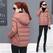 Momolatti 여성용 널찍하다 릴렉스핏 후드퍼 패딩점퍼