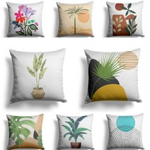 모노기와 식물트로피칼 공기정화 모던아트 프린트 방석대형 쿠션커버 50x50 70종, 2104-067-보헤미안
