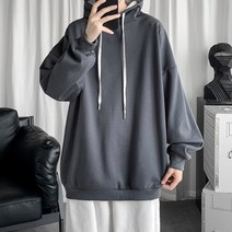 남성 오버핏 후드 티 집업 빅사이즈 맨투맨 가을 까마귀 운동복 캐주얼 블랙 탑스 테크웨어 힙합 솔리드 일본 스트리트웨어 의류