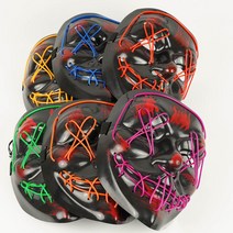 라이트 LED파티가면 공연 댄스소품 페스티벌 복면 마스크, 그린