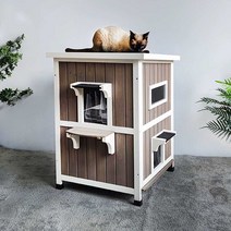 실외고양이집 야외고양이집 숨숨집 길냥이 급식소, 그레이 더블 레이어 업그레이드 버전