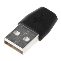 USB 2.0 데이터 전송 및 충전을위한 수컷 - 마이크로 USB 암컷 어댑터 변환기, 검은색