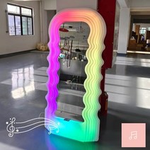 북유럽 스타일 언발란스한 골판지 플라스틱 대형 전체 길이 거울 스탠딩 유리 가정용 데코레이션, [05]