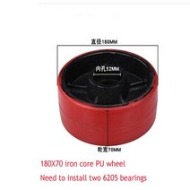 포크레인 부속 포크 리프트 휠 액세서리 나일론 수동 유압 트럭 지상 황소 카트 철 코어 PU 폴리 우레탄 리프팅 베어링 높은 q 197970
