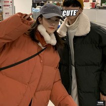 가바바 남여공용 빅사이즈 미디움패딩 무스탕스타일로 힙하게 입기 좋은 커플 겨울아우터 G65026