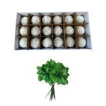 조화 DIY 퐁퐁이 비누꽃머리 18p + 꽃대 18p, 아이보리