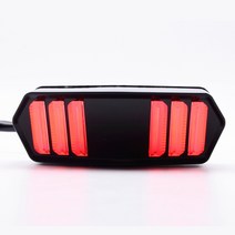 바이크 혼다 LED후미등 MSX125튜닝 번호판 야간등, 스티어링 기능이있는 블랙 머스탱 테일 라이트