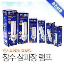 장수 삼파장전구 (삼파장램프 할론전구 장미전구 조명등 조명기구 스탠드 형광등 전구색), 주광색, 55W