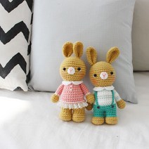 [천삼백케이] [캐릭터타운] 손뜨개인형 - 봄토끼 DIY kit, 핑크원피스 소녀