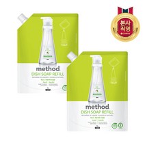 [KT알파쇼핑]메소드 바질 주방세제 리필 1L x 2개, 1000ml