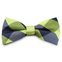 LZE328975스퀘어 패턴 옐로그린 보타이_보우타이 나비넥타이