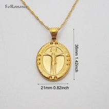 며느라기 박하선 목걸이 레이어드 코인 목걸이 포먼스 옐로우 골드 트위스트 워터 웨이브 앰프 일반 표면 예수 십자가 신 펜던트