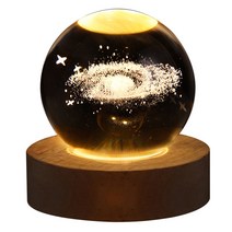 아크릴 오로라 우주비행사 무드등 독특한 빛나는 행성 갤럭시 야간 조명 USB 전원 침대 옆 스마스 선물 램프, 04 Nebula