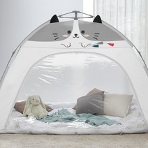 다샵 프리미엄 자동 난방텐트 하이캣 2 3인용, 그레이(투명창)