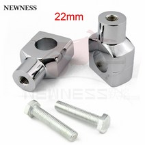 만능 야채 마늘 다지기 오토바이 핸들 바 라이저 클램프 알루미늄 할리 맞춤형 스프링거 보버 초퍼 블랙/크롬 7/8 인치 1 인치 22mm 25mm, 02 22mm Chrome