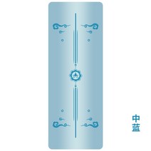 점프 로프 매트 충격 흡수 방음 무음 홈 고무 요가 명상 두꺼운 라운드 바닥 실내, 05 MediumBlue18368CmLon