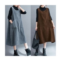 [바바라] [옷장][2021FW] 코듀로이 롱원피스/빅사이즈/간절기/루즈핏/데일리/엄마옷/
