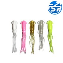 FishingLure 오징어웜 야광 루어웜 10개입 참돔 갈치, Silver(축광), 1g