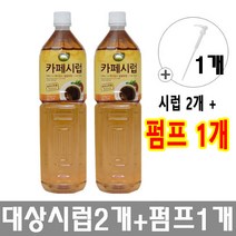 대상 CJ001)대상 카페시럽 1.5Lx2개+시럽펌프, 1세트