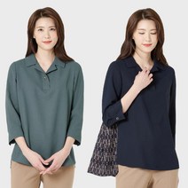 여자 플리츠 카라 블라우스 LCWSM225_[2컬러]