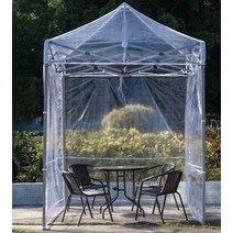 투명 야외천막 안내소 비닐막 행사 텐트 화분 재배, 2x2m + 3면 투명