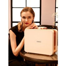 대용량 화장품정리함 자체조명 거울 USB 충전 가방, (하이텐드 로즈골드)프로페셔널 메이크업 케이스