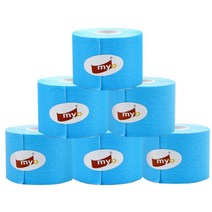 마이오 테이핑 테이프 5cm X 5m(6롤) 스포츠테이프 국산고품질, 파랑(blue)5cm x 6롤, 1개