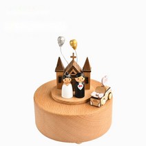 신혼 부부 오르골 우드 웨딩 커플 집들이 기념일 선물, 신혼부부