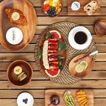 통원목 우드 플레이트 나무 그릇 모음, 04.우드직사각보드