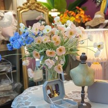 쉐비블랑체 양귀비 조화 7칼라 인테리어 꽃장식 부케 꽃다발 포피 실크조화, 핑크