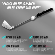 SBD_골프스윙 연습기 어프로치드라이버 스윙기 실내연습채 교정 스틱 가정용 골프채 집에서 연습장 용품 홈골프 아이언_sbd, SBD☆헤드형 골프스윙스틱