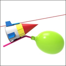 [과학키트 자람사이언스]줄타는 풍선 종이컵로켓 1인용 jr