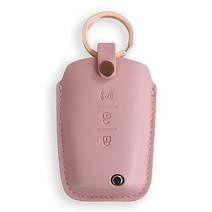 보도니 이태리 가죽 쌍용 티볼리 토레스 G4렉스턴 차 키케이스, 연핑크+핑크무광