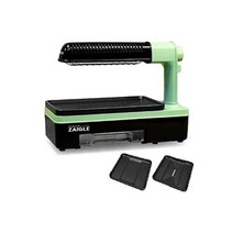 ZAIGLE 자이글 목 흔들기 기능 부착 자이글 링 링 아부린 GREEN 와이드 플레이트 부착 세트 적외선 직화 조리 무연 로스터 상하 W 가열 불고기