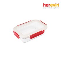 [헤르빈] 크리아 커버분리 밀폐용기 600ml 레드, 단품, 상세페이지 참조