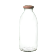유리우유병 500ml 음료용 원형쥬스500 핑크캡 1박스, 24개, 24개