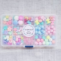 어린이 아동 구슬 비즈 팔찌 만들기 DIY 공예 세트, 구슬 공예 세트(줄포함)