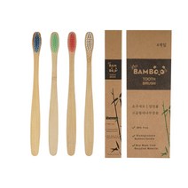 에코프랜즈 대나무/옥수수칫솔 각 4P 1+1 총 8p, 대나무8P 1SET