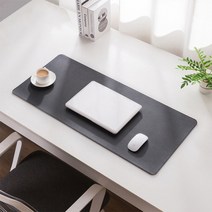 무타공마켓 프리미엄 논슬립 와이드데스크매트 스티커포함, 블랙