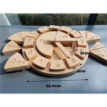 몬테소리 원목교구 시계 숫자 가베 완구 블록 쌓기 원기둥 완구 레인보우 컬러 발도르프 우드, Clock