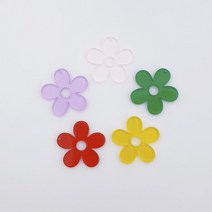 아크릴 꽃키링 투명 꽃 키링 백참 가방고리 악세사리부자재 키링부자재도매 아크릴키링