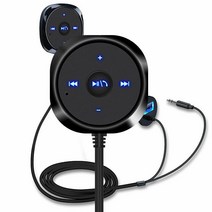 AUX-in 블루투스 무선 수신기 동글 USB 충전기 자동차 스테레오 오디오 스피커 용 3.5mm 자동차 AUX 어댑터, Black