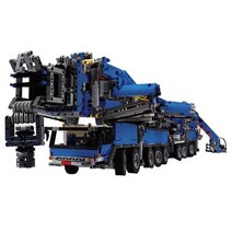 이동식크레인 새로운 RC 모터 전원 기능 크레인 LTM 11200 Fi T 기술 MOC-20920 키트 빌딩 블록 벽돌 장난, 04 파란_01 block With motor