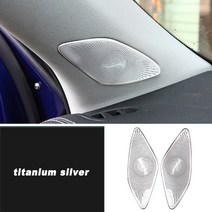 자동차 앞 윈도우 포스트 사운드 스피커 플레이어 커버 패널 메르세데스 벤츠 Glb X247 180 200 액세서리 장식, [02] titanium silver