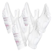 여자 반피 합피 골프장갑 스크린골프 연습용 양손 3장, GOOD 반양피 여성 양손 3장