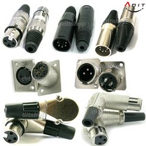 ADIT XLR 마이크캐논 마이크잭 3P 벽부형 라인용 샷시용 젠더 커넥터, ai0101_커넥터
