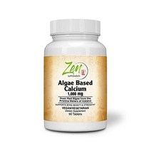 칼슘 Algae Based Calcium with Magnesium Vegan D3 & K2 90 Tabs - Plant-Based Calcium Supplement Boron