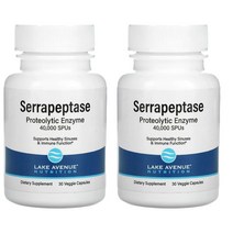 레이크에비뉴 세라펩타아제 40 000SPU Veggie Capsules 30정 2개